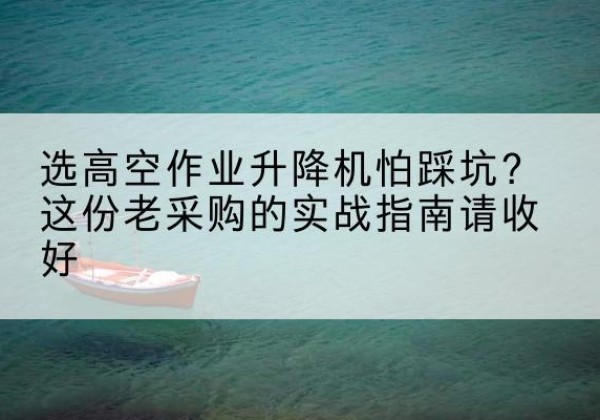 哈巴河高空作业升降机厂家推荐-选高空作业升降机怕踩坑？这份老采购的实战指南请收好