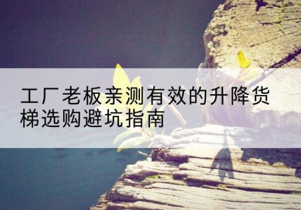 哈巴河升降货梯怎么选-工厂老板亲测有效的升降货梯选购避坑指南